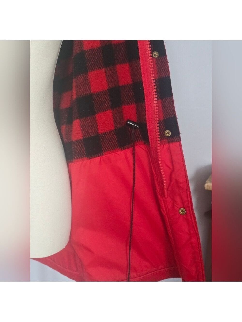Women's WOOLRICH Vintage 100% Wool Anorak Hooded Coat - Picture 11 of 16